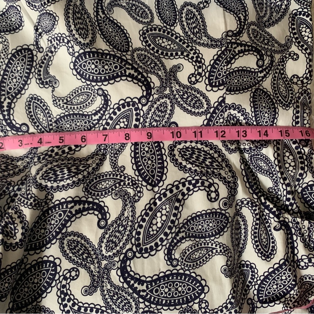 Nine West White Dress with Blue Paisley Design - Picture 11 of 14